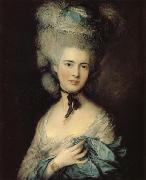 Thomas Gainsborough A woman in Blue oil painting on canvas